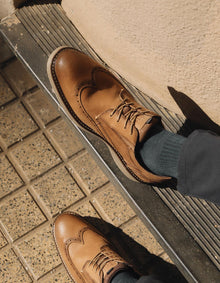 zapatos casual formal hombre brogue Crieff-0-32 Taupé BULLBOXER