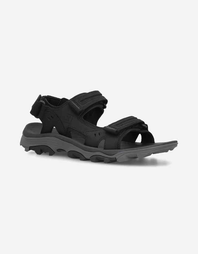 Sandalias Hombre Cuero Dangal-9-01 Negro