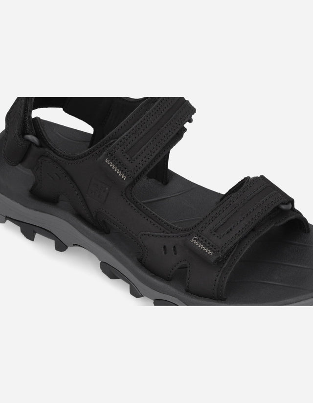 Sandalias Hombre Cuero Dangal-9-01 Negro