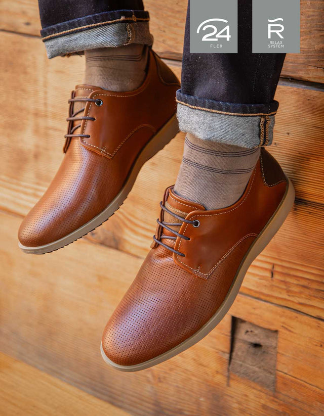Zapatos Hombre Cuero Denver-0-01 Brandy