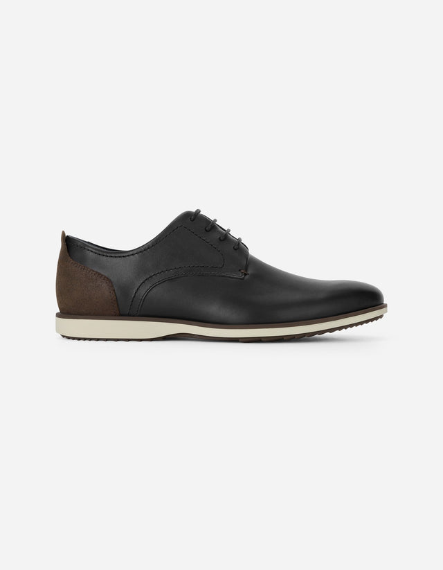 Zapatos Formal Hombre 24 Flex Cuero Talón Café Denver Negro