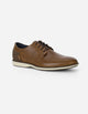 Zapatos Formal Hombre 24 Flex Cuero Talón Café Denver Brandy
