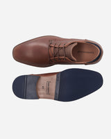 Zapatos Hombre Cuero Y Textil Desk-0-13 Brandy