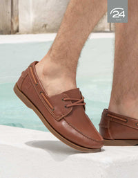 Zapatos Mocasín Náutico Hombre Cuero Dockside-0-05 Brandy