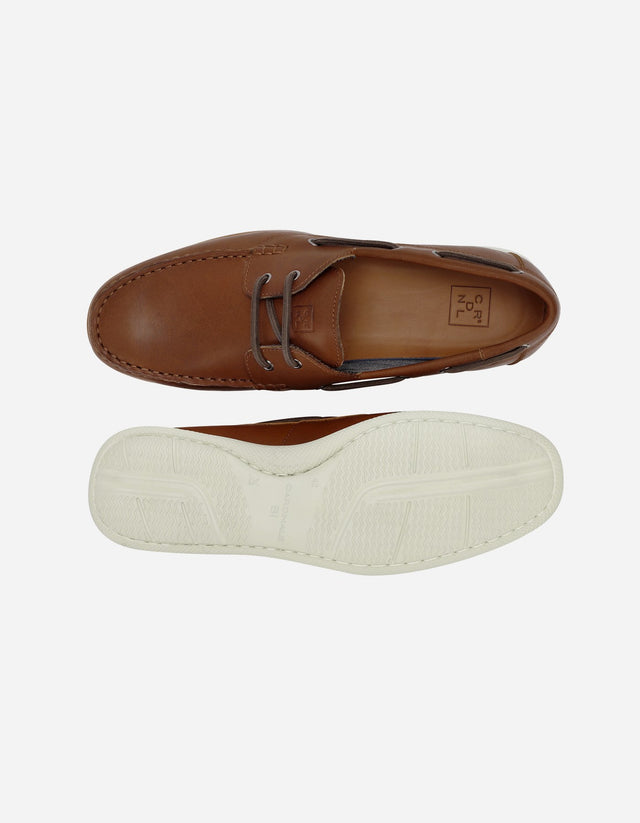 Zapato Mocasín Náutico Hombre Cuero X-Light Dockwalk Brandy