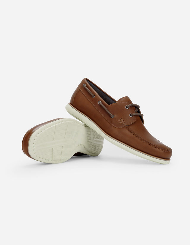 Zapato Mocasín Náutico Hombre Cuero X-Light Dockwalk Brandy