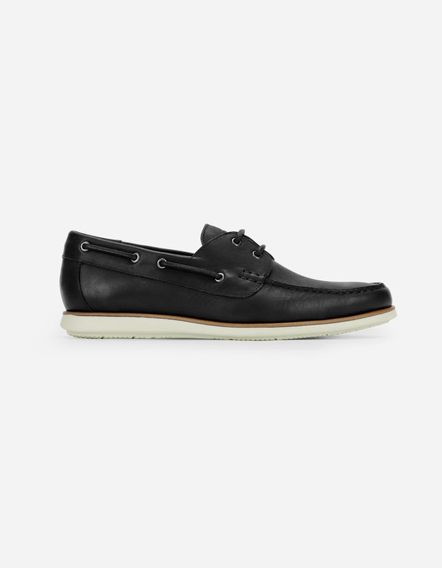 Zapatos Náuticos Hombre X-Light Cuero Dockwalk-0-01 Negro
