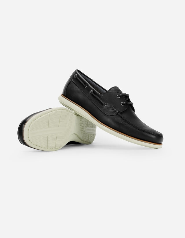 Zapatos Náuticos Hombre X-Light Cuero Dockwalk-0-01 Negro