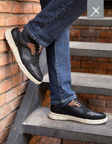 ZAPATILLAS HOMBRE CUERO DOSSCOURT-0-02 NEGRO