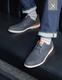 Zapatos Casual Formal Hombre X-Light Cuero Dozza-0-23 Negro
