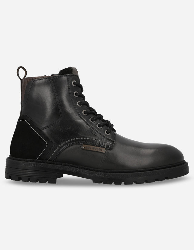 Botines Casual Urbano Hombre Cuero Drift Negro Bullboxer