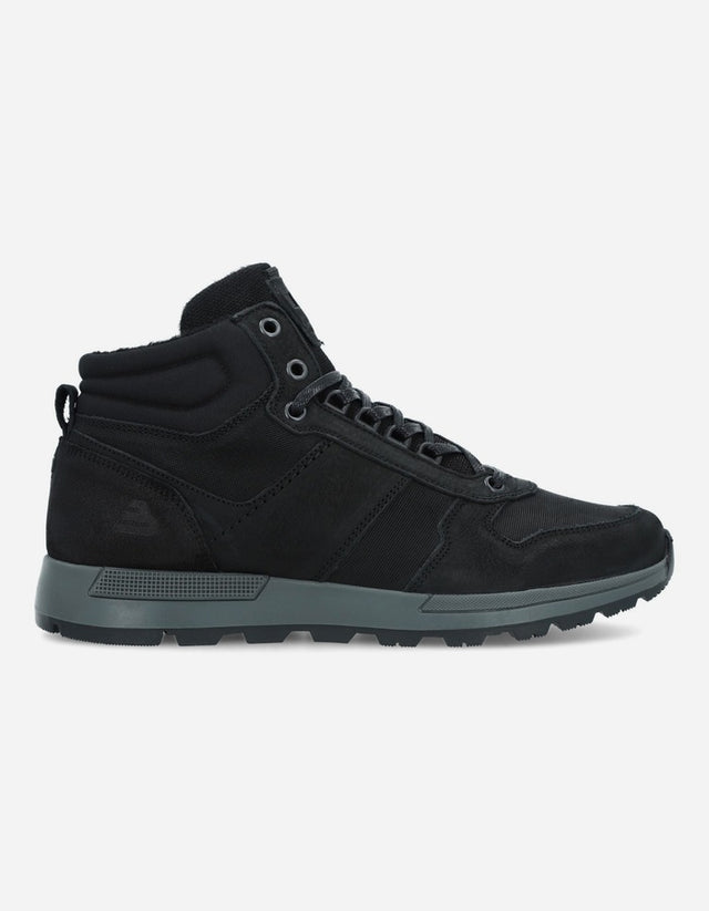 Bullboxer Zapatillas Hombre Caña Alta Cuero Y Textil Dudley-6-05 Negro