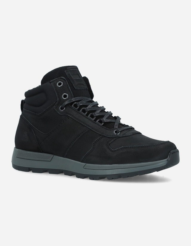 Bullboxer Zapatillas Hombre Caña Alta Cuero Y Textil Dudley-6-05 Negro