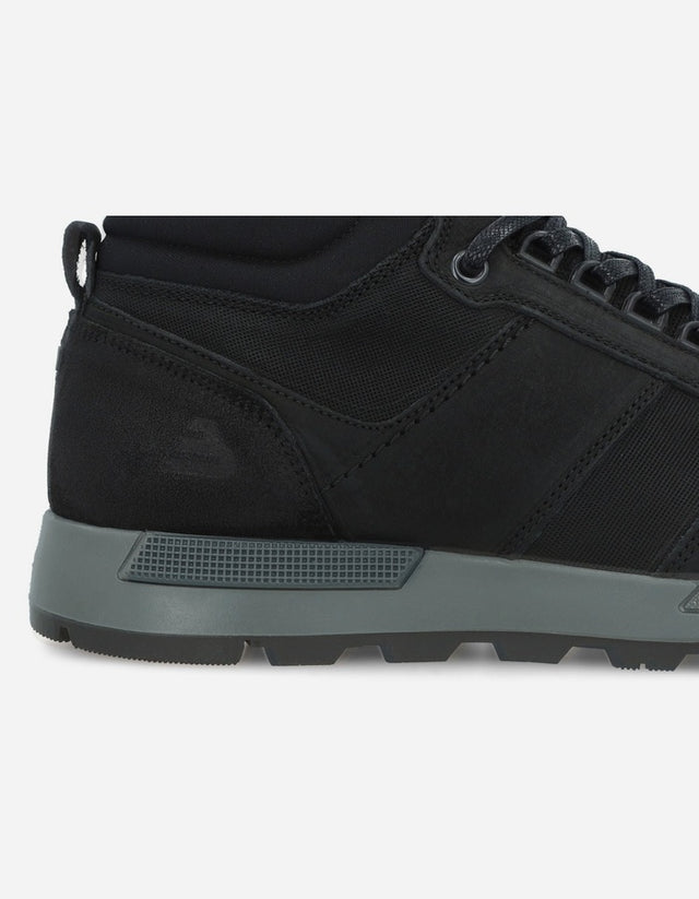 Bullboxer Zapatillas Hombre Caña Alta Cuero Y Textil Dudley-6-05 Negro