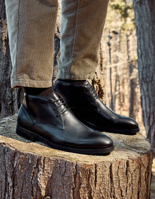 Botín Formal Hombre Cuero Chukka Enfield Negro