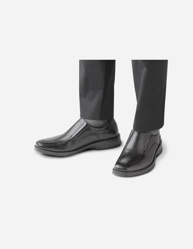 Zapatos Hombre Cuero Slip-On 24 Flex Financial-3-81-Negro