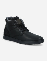 Bullboxer Zapatillas Hombre Caña Alta Cuero Finsbury-6-61 Negro