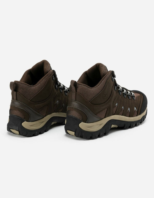 Botines Hombre Cuero Y Textil Outdoor Fiordo-6-22-Cafe1