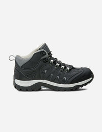 Botines Hombre Cuero Y Textil Outdoor Fiordo-6-22-Negro