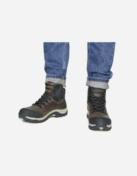 Botines Hombre Cuero Y Textil Outdoor Fiordo-6-23-Cafe1