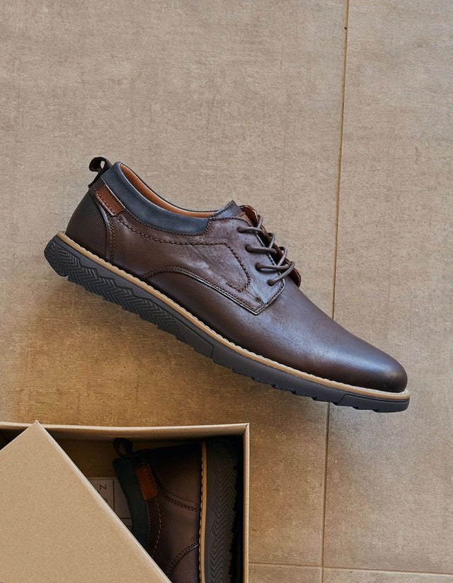 Zapatos Hombre Cuero Flandes-0-52 Café