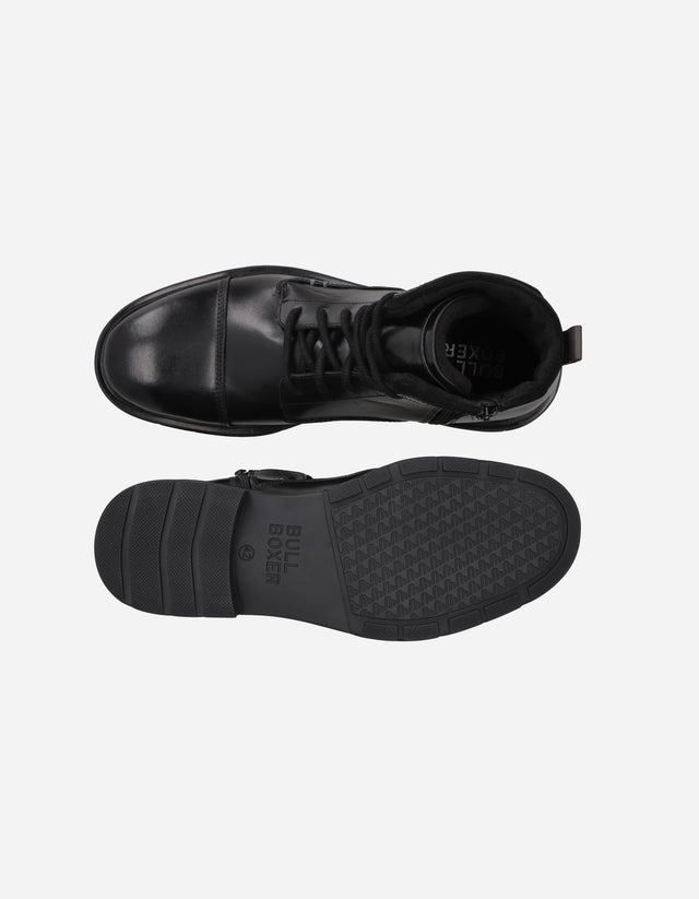 Botines Bototos Urbanos Hombre Cuero Fuse-6-21 Negro Bullboxer