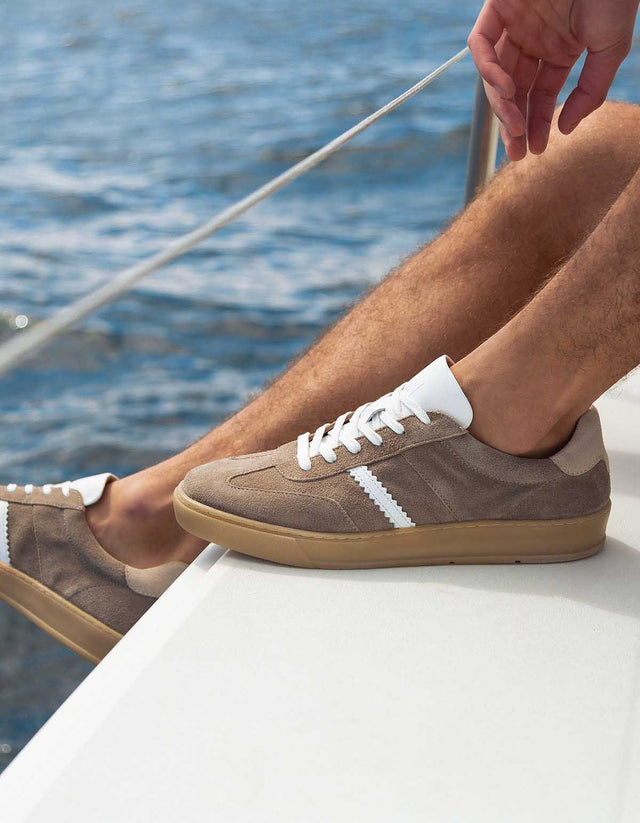 Zapatillas Hombre Cuero Gregory-0-54 Beige