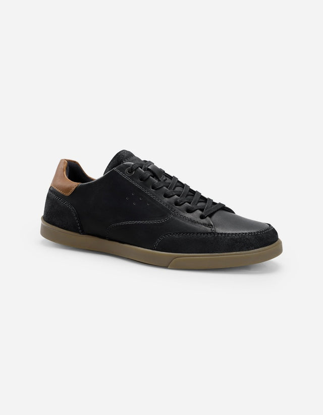 Zapatillas Hombre Cuero Grommet-0-15 Negro