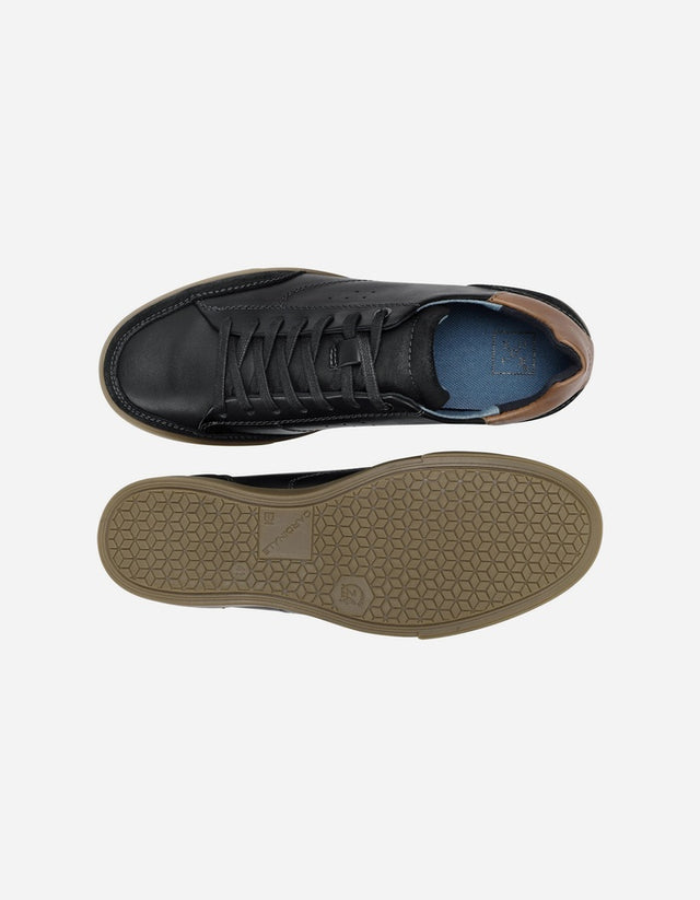 Zapatillas Hombre Cuero Grommet-0-15 Negro