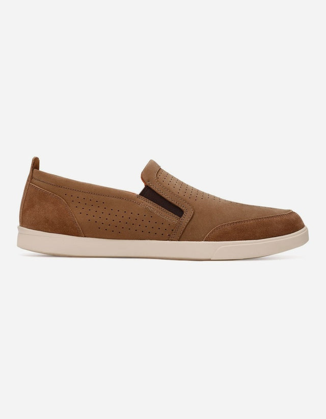 Zapatos Hombre Slip-On Cuero Grommet-3-13 Beige