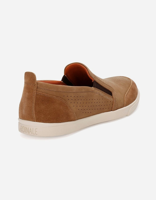 Zapatos Hombre Slip-On Cuero Grommet-3-13 Beige