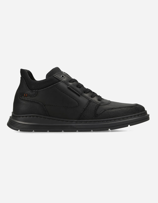 Zapatillas Urbanas Caña Alta Hombre Cuero Haarlem-0-57 Negro
