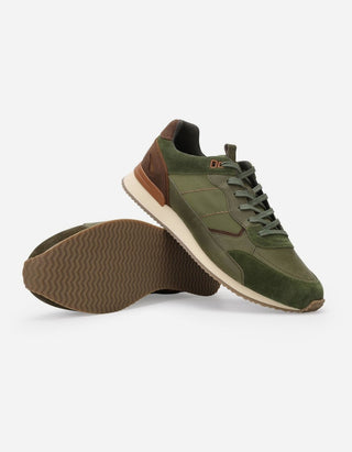 Zapatillas Hombre Cuero Y Textil Harford-0-03 Verde