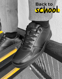 Zapatos Zapatillas Escolares Hombre Cuero Hobbs-0-02 Negro