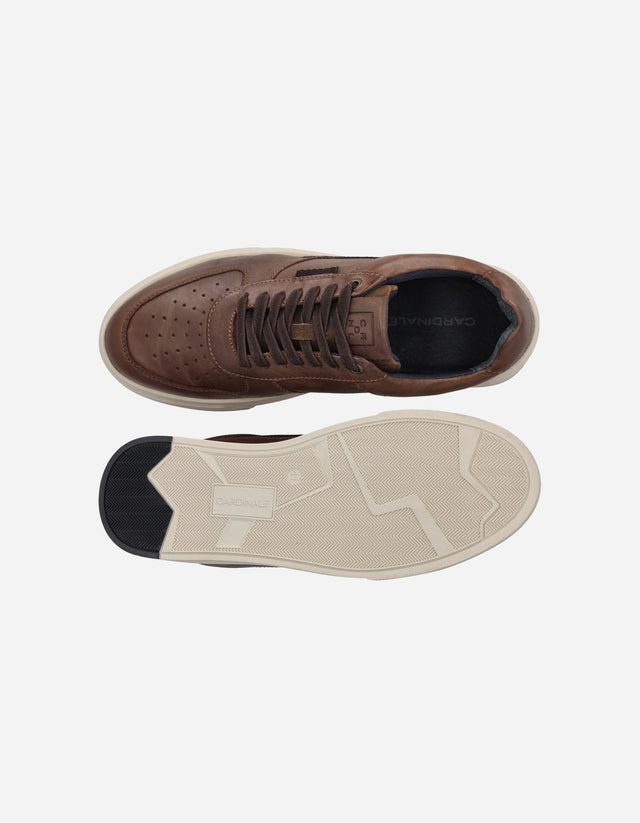 Zapatillas Urbanas Hombre Cuero Honorio Brandy