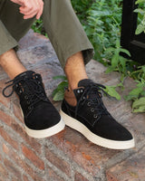 Bullboxer Zapatillas Hombre Caña Alta Cuero Keswick-6-76 Negro