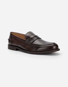 Mocasín Formal Hombre Cuero Penny Loafer Lark Café 
