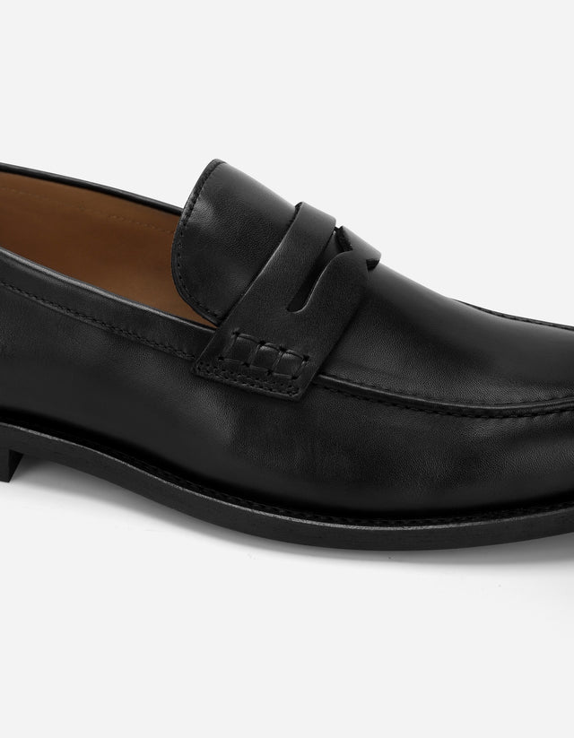 Mocasín Formal Hombre Cuero Penny Loafer Lark Negro