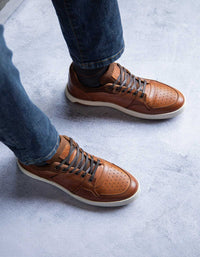 Zapatillas Urbanas Hombre Cuero Launch-0-23 Brandy