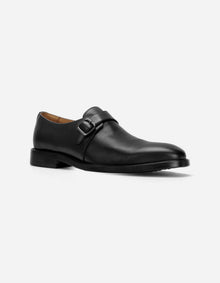 Zapato Formal Hebilla Hombre Cuero Monk Strap Laurence Negro