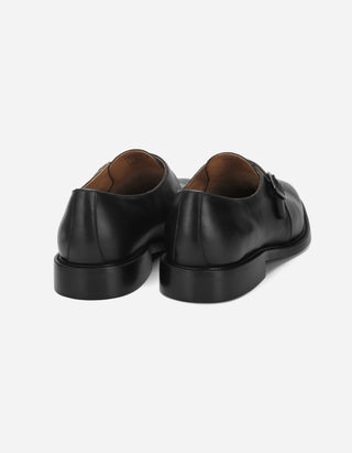 Zapato Formal Hebilla Hombre Cuero Monk Strap Laurence Negro