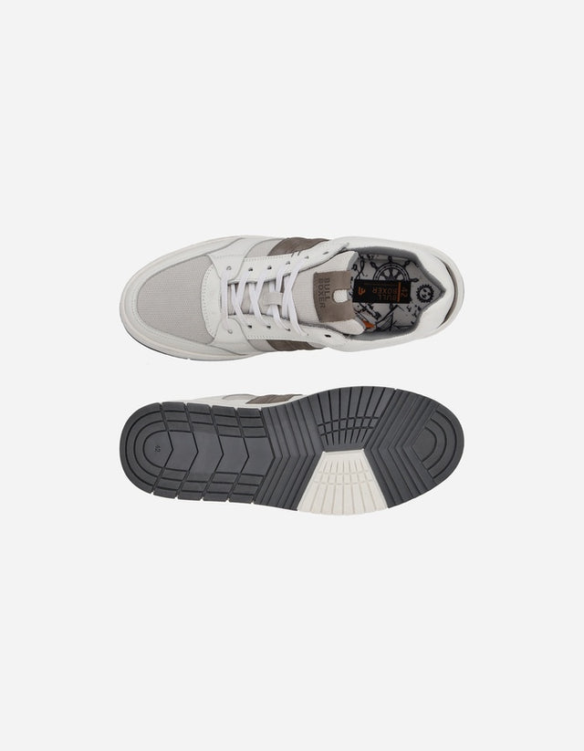 Bullboxer Zapatillas Hombre Urbanas Cuero Y Textil Lochem-0-05 Blanco