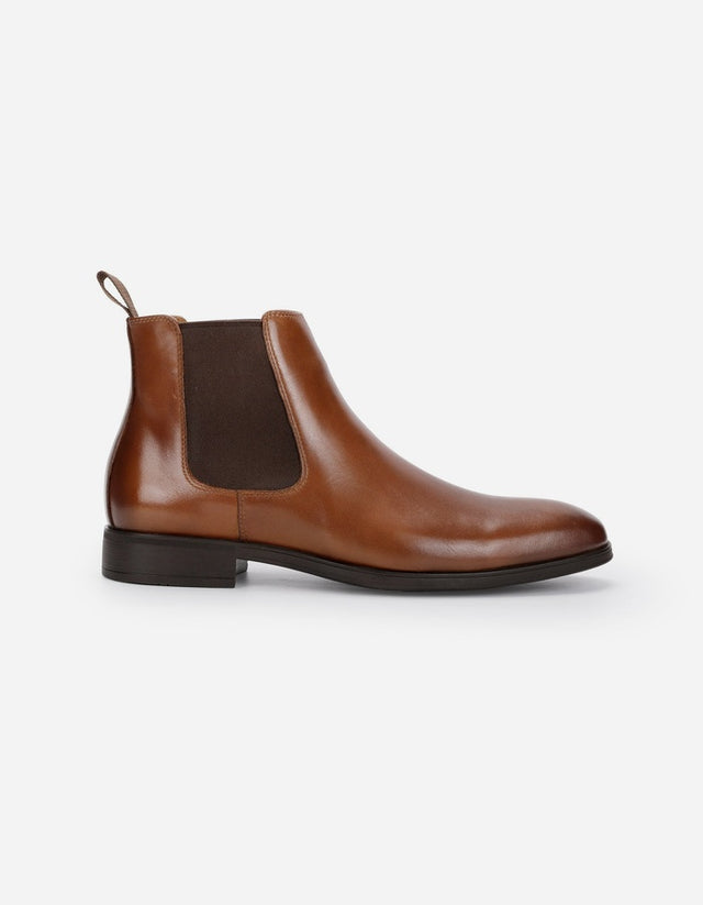Botines Hombre Chelsea Cuero Londoner-6-06 Brandy