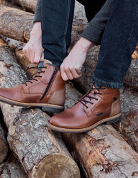 Botines Bototos Hombre Chiporro Cuero Lund-6-11 Brandy