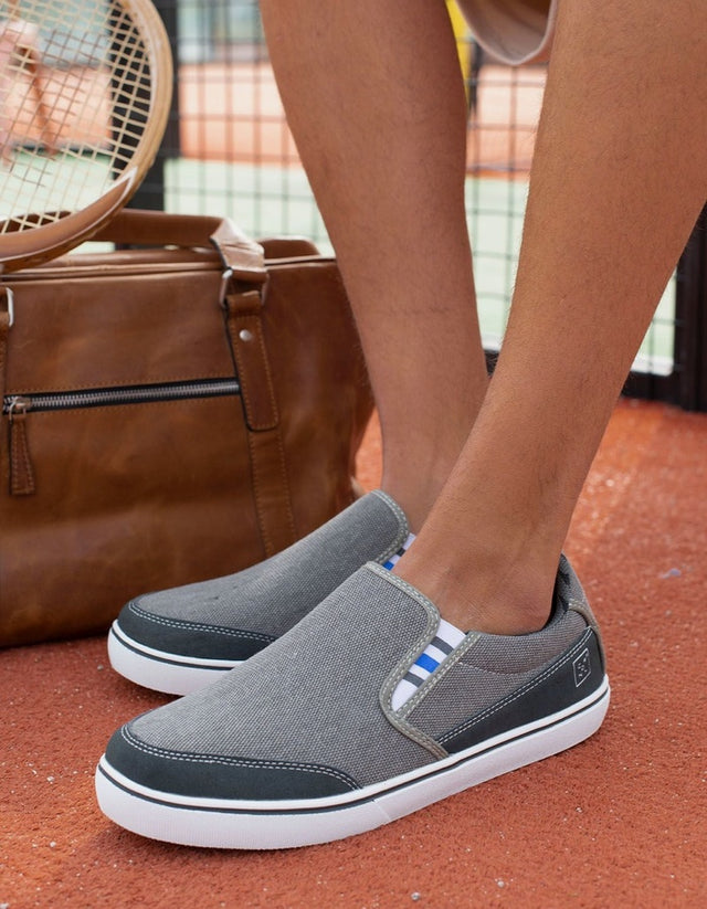 Zapatillas Hombre Slip-On Textil Malibu-3-91-Gris
