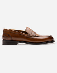 Mocasines Hombre Formales Magno Suela Cuero Hecho En Italia Marchese-4-10 Brandy