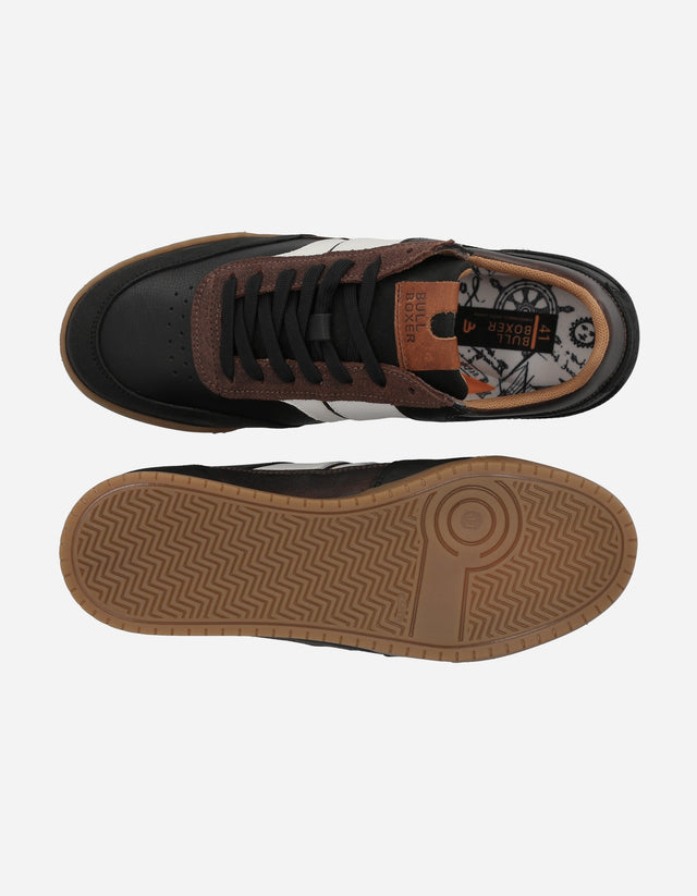 Zapatilla Urbana Hombre Cuero Metro Negro Bullboxer