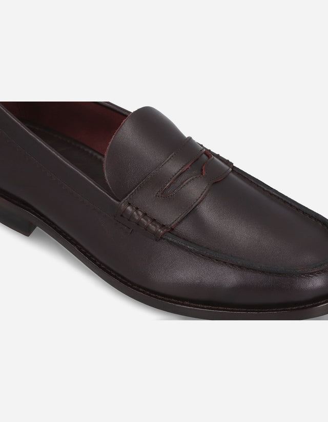 Mocasines Hombre Suela Cuero Moc Arg-5-77 Burdeos