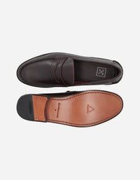 Mocasines Hombre Suela Cuero Moc Arg-5-77 Burdeos