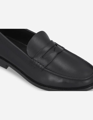 Mocasines Hombre Suela Cuero Moc Arg-5-77 Negro